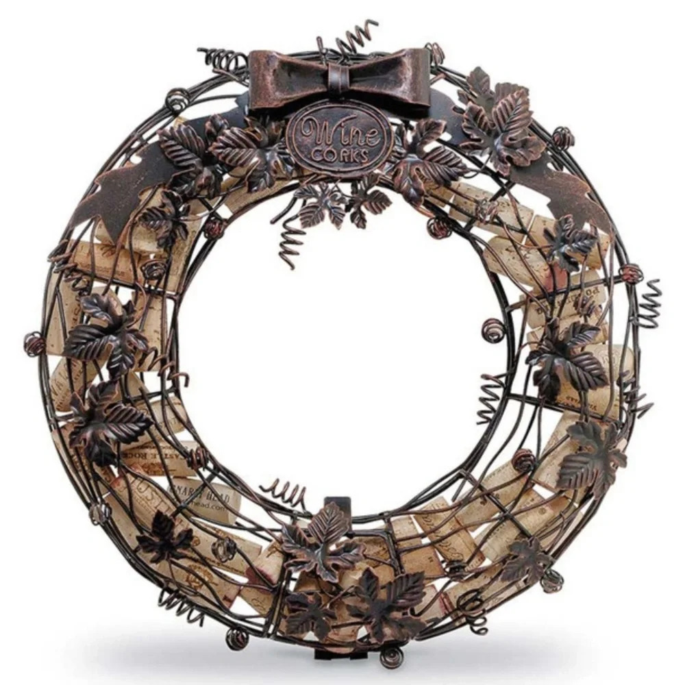 Wire Wreath Wine Cork Cage